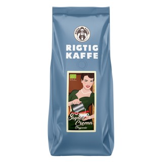 Rigtig Kaffe Super Crema Organic 500g Whole coffee beans