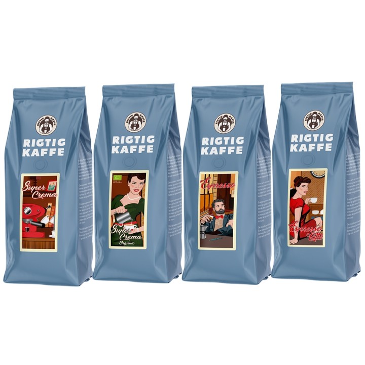 Rigtig Kaffe Mix Pack 2kg Whole Coffee Beans