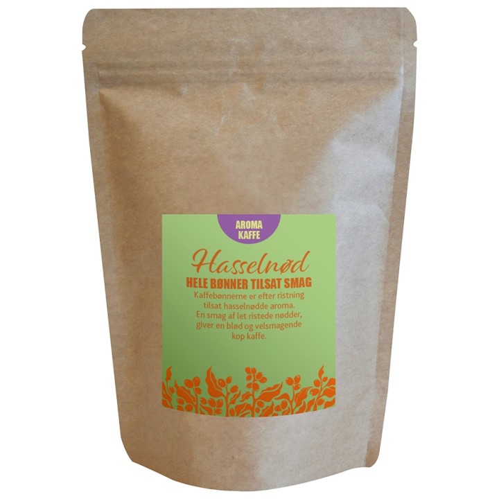 Hazelnut flavored coffee 225 g whole coffee beans