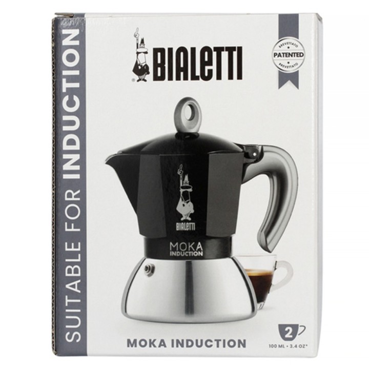 Bialetti Moka Induction 2-Cup Espresso Pot Black