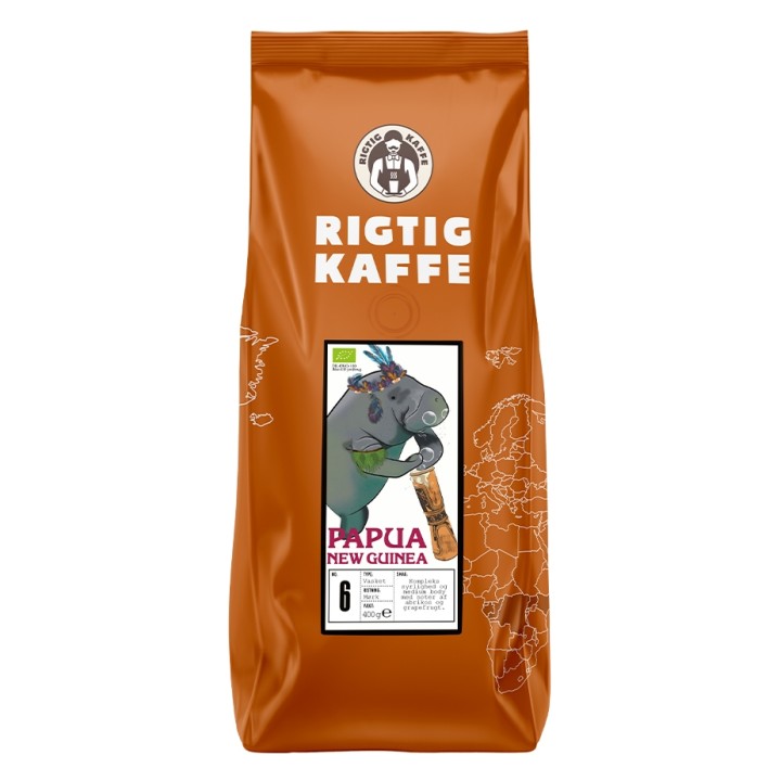 Rigtig Kaffe Papua New Guinea No. 6 - 400g Whole coffee beans