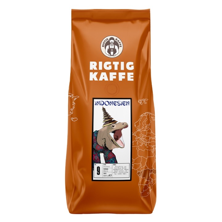 Rigtig Kaffe Indonesia No. 9 - 400g Whole coffee beans