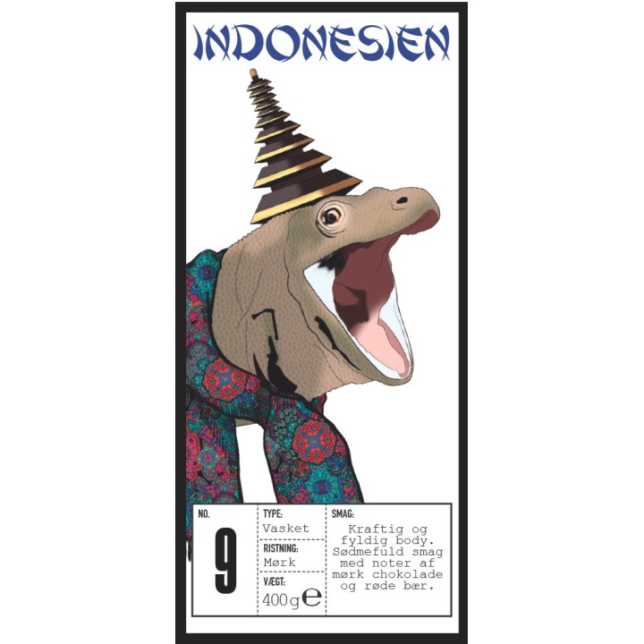 Rigtig Kaffe Indonesia No. 9 - 400g Whole coffee beans