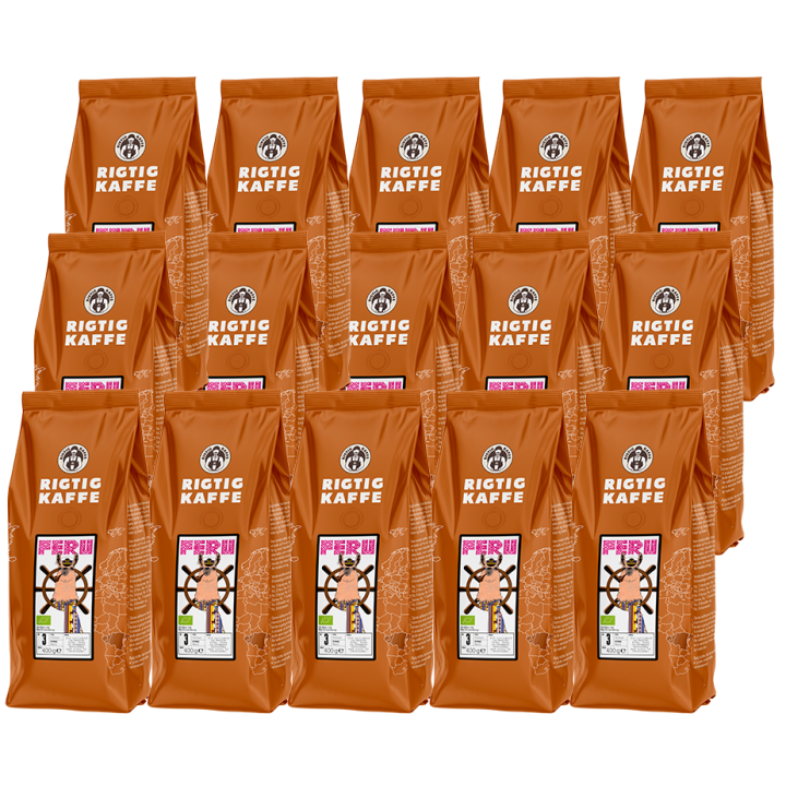 Rigtig Kaffe Peru No. 3 - 15x400g Whole coffee beans