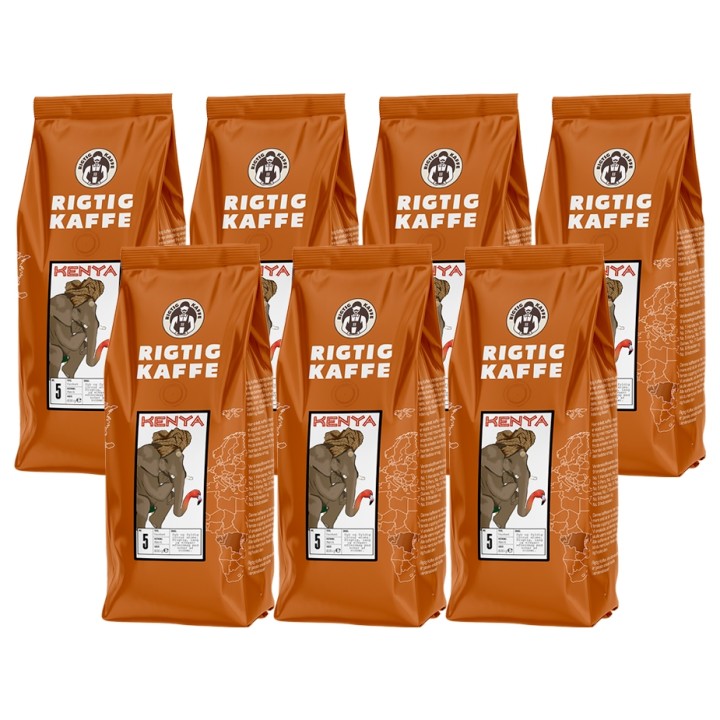 Rigtig Kaffe Kenya No. 5 - 7x400g Whole coffee beans