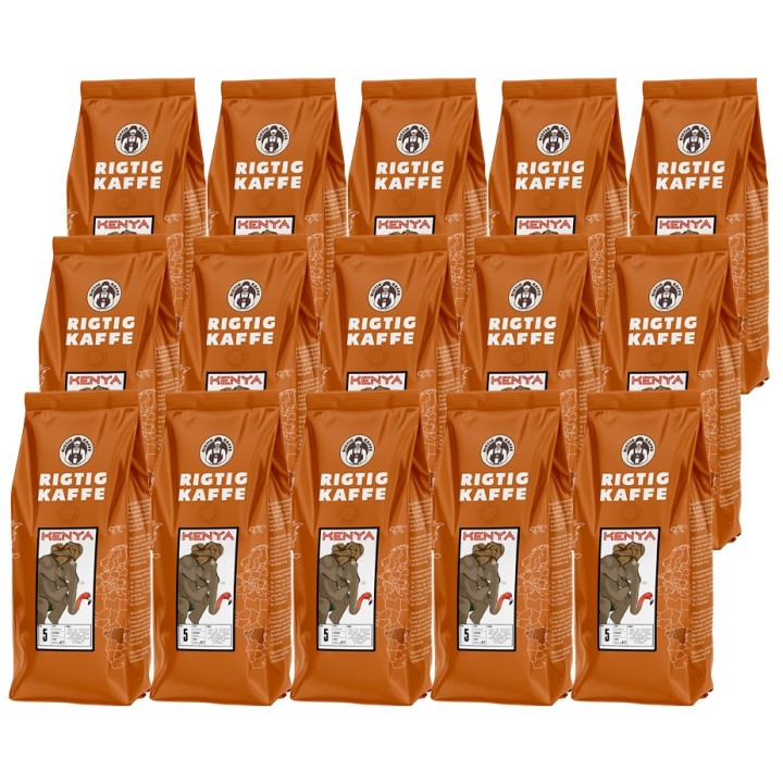 Rigtig Kaffe Kenya No. 5 - 15x400g Whole coffee beans
