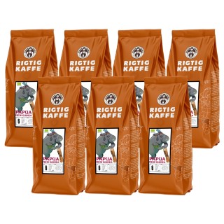 Rigtig Kaffe Papua New Guinea No. 6 - 7x400g Whole coffee beans