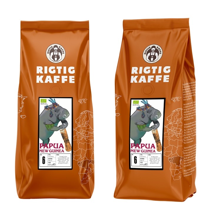 Rigtig Kaffe Papua New Guinea No. 6 - 7x400g Whole coffee beans