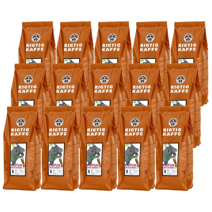 Rigtig Kaffe Papua New Guinea No. 6 - 15x400g Whole coffee beans