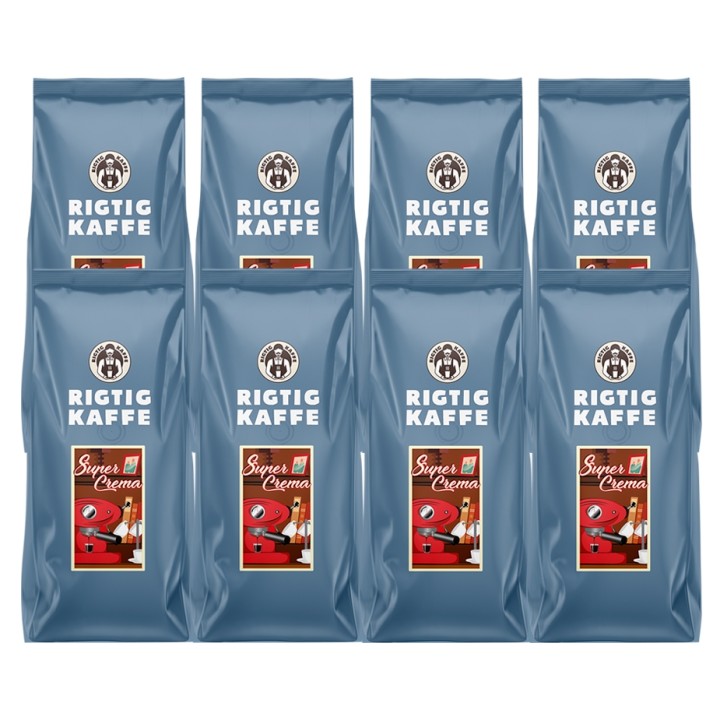 Rigtig Kaffe Super Crema 8kg Whole coffee beans