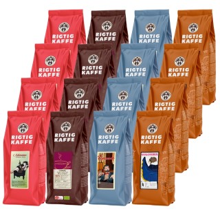 Rigtig Kaffe Mix pack 16 pcs Whole coffee beans