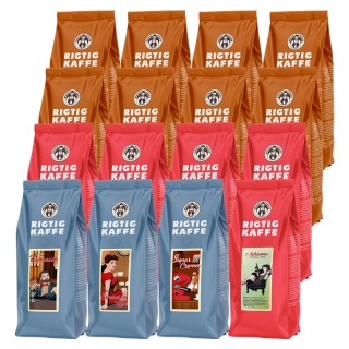 Rigtig Kaffe Mixed pack 16 varieties Whole coffee beans