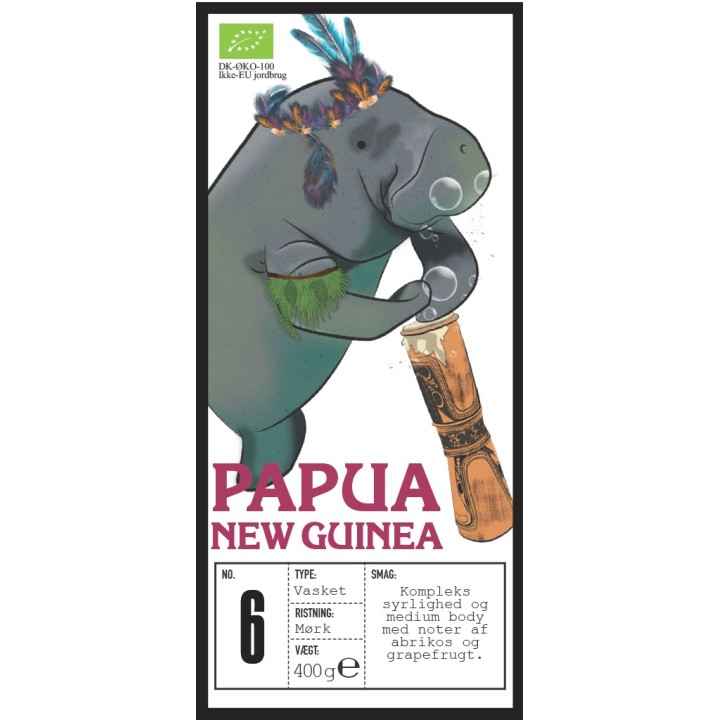 Rigtig Kaffe Papua New Guinea No. 6 per 24kg Whole coffee beans