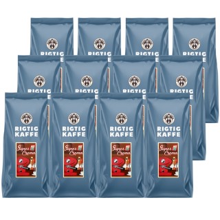 Rigtig Kaffe Super Crema 12kg Whole coffee beans
