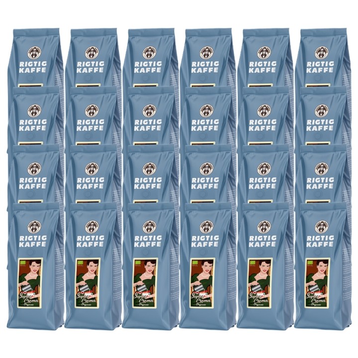 Rigtig Kaffe Super Crema Organic 12 kg Whole coffee beans