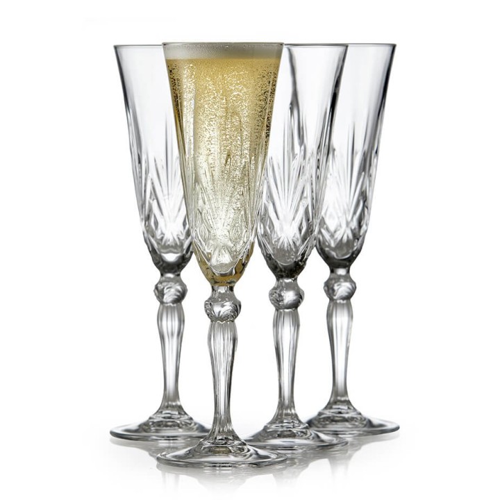 Lyngby Melodia Champagne Glasses, 4 pcs