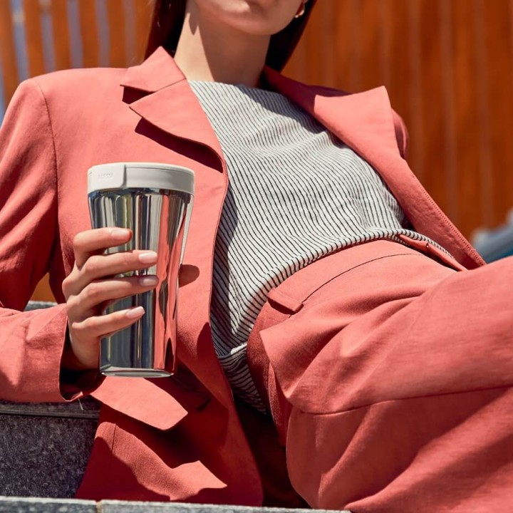 Alessi Caffa Travel Mug 0.4 L White