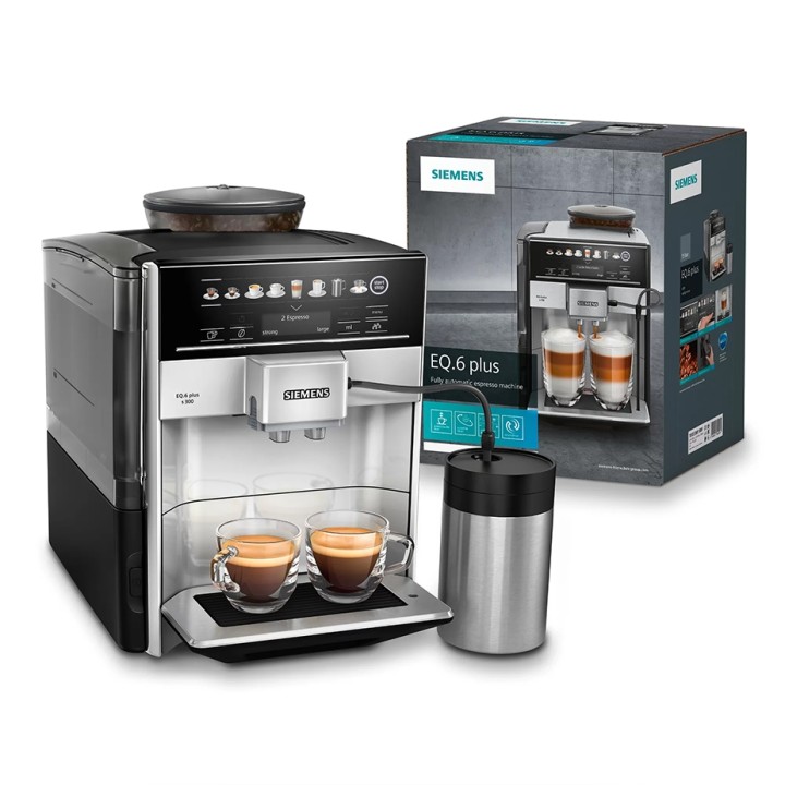 Siemens TE653M11RW EQ6 s300 Incl. milk container & 6 kg Super Crema