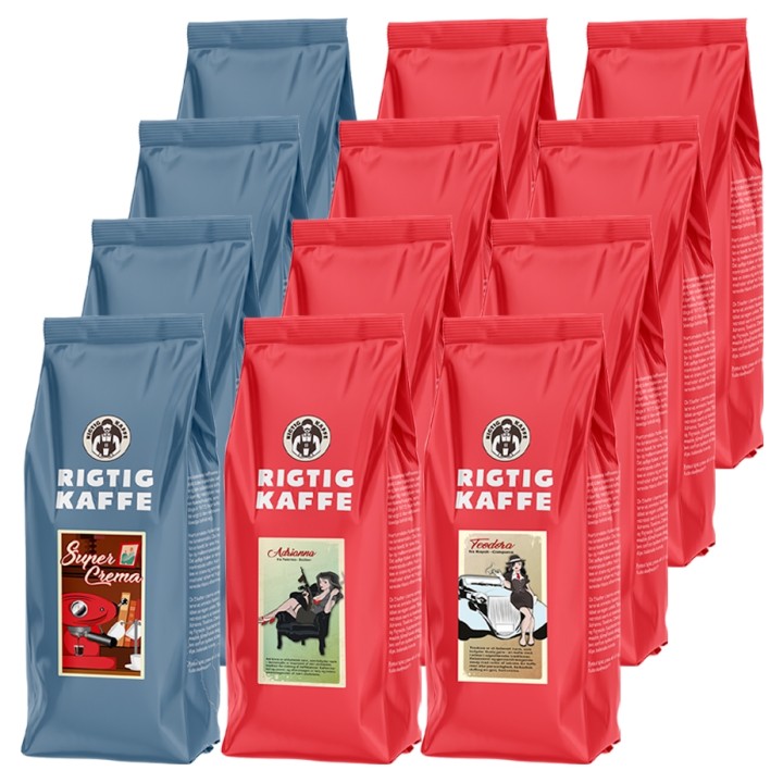 Rigtig Kaffe Mixed pack 12 kg Whole coffee beans