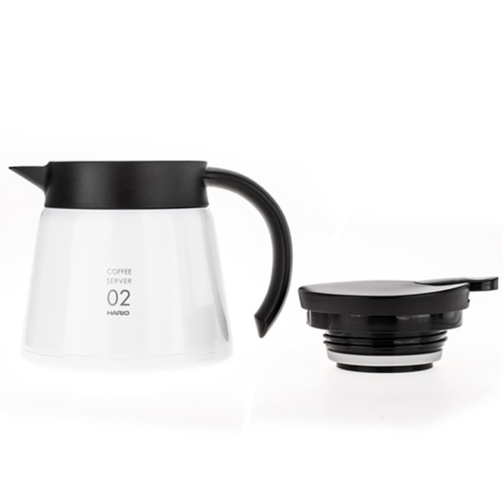 Hario V60-02 Stainless Steel Server 0.6 L White