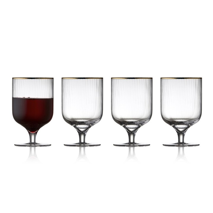 Lyngby Palermo Gold Wine Glasses 30 cl 4 pcs
