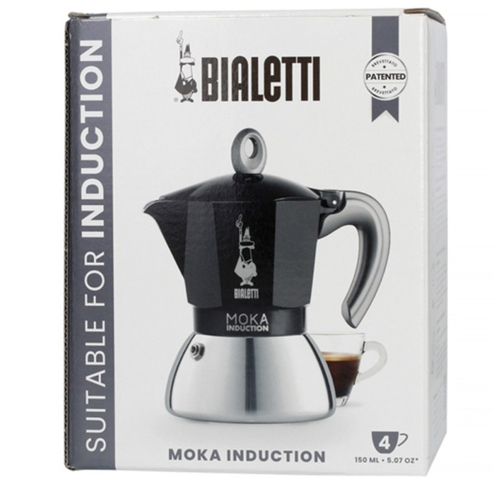 Bialetti Moka Induction 4-Cup Espresso Pot Black