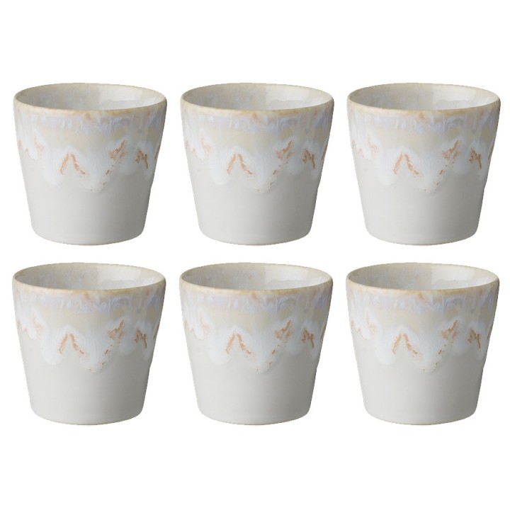 Costa Nova Stoneware espresso cups 10 cl 6 pcs White