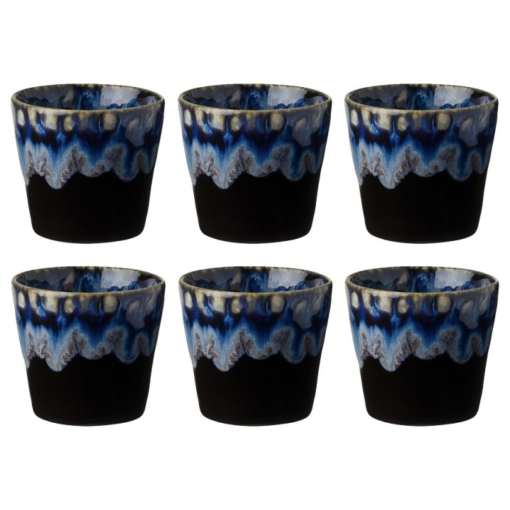 Costa Nova Stoneware espresso cups 10 cl 6 pcs Black