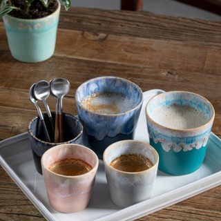 Costa Nova Stoneware Espresso Cups 10 cl 6 pcs Gray