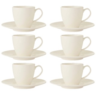 Colormix Cup with saucer 6 pcs. 0.2 L White