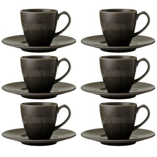 Colormix Cup with saucer 6 pcs. 0.2 L Anthracite gray