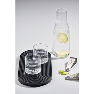 Zone Rocks cocktail mat 34.6 x 15.6 cm Black