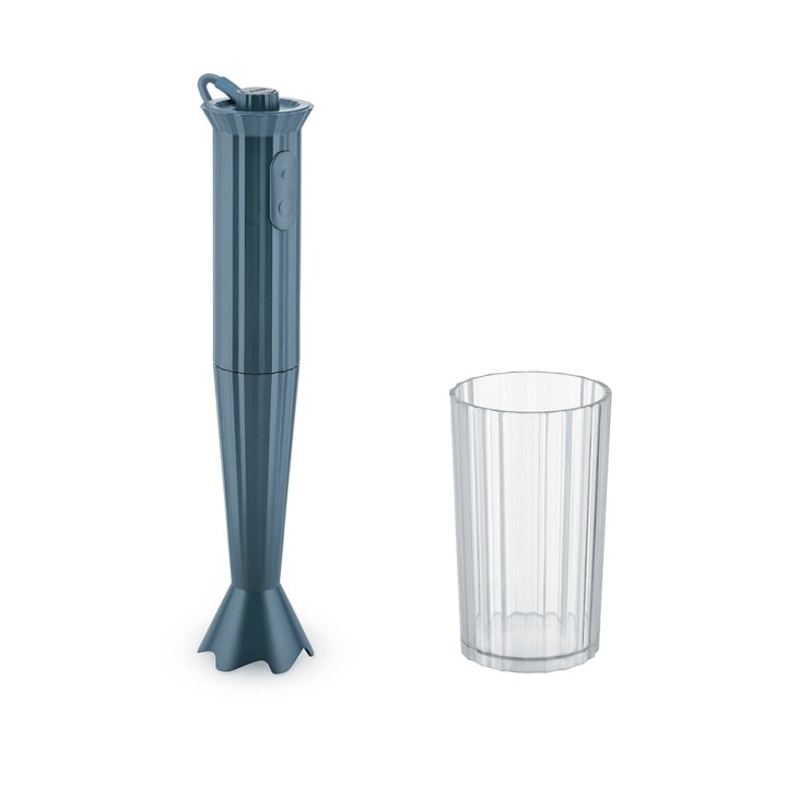 Alessi Plissé Hand Blender with Container Grey