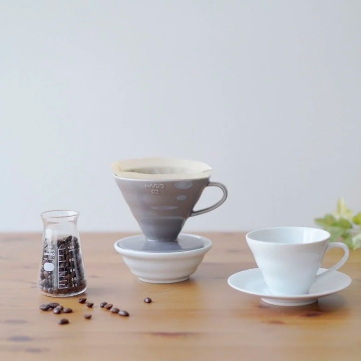 Hario V60-02 Ceramic Dripper Gray 2 Cup.