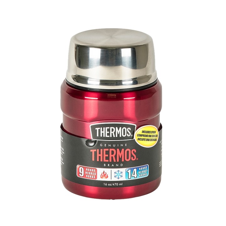 Thermos Food thermos bottle 0.47 L Dark red