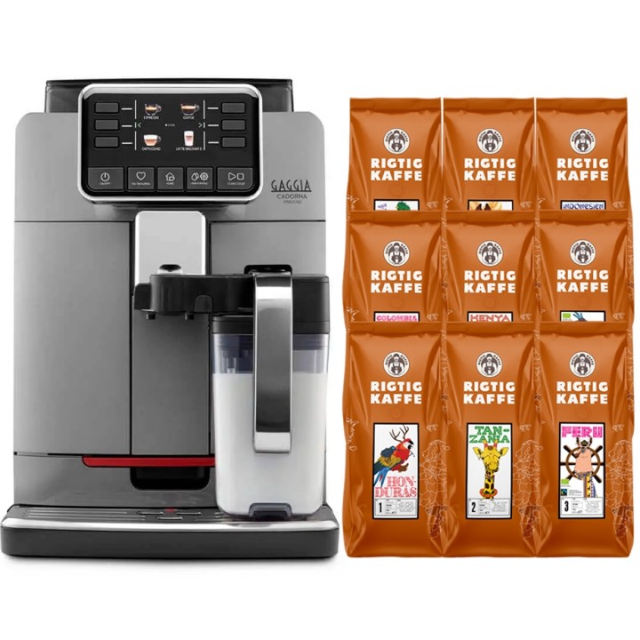 Gaggia Cadorna Prestige espresso machine Incl. 9x400g Rigtig Kaffe