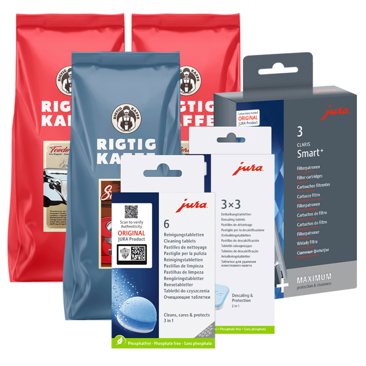 Jura Claris Smart+ care pack incl. 3 kg Rigtig Kaffe