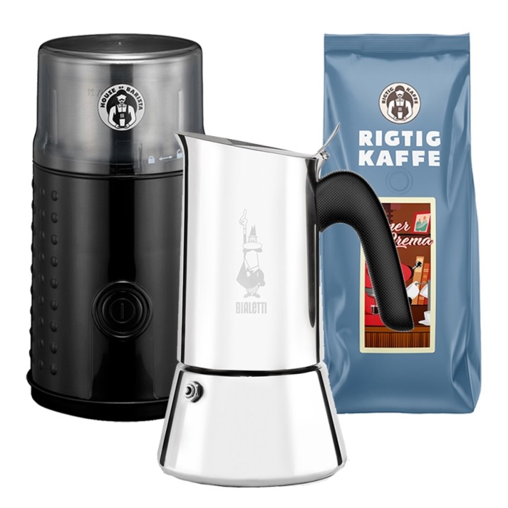 House of Barista Coffee grinder & Pour Over Incl. 400g Rigtig Kaffe