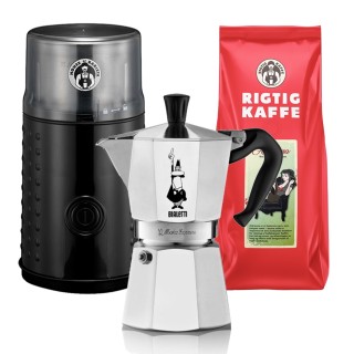 House of Barista Coffee grinder incl. Bialetti Moka 6-Cup Espresso Pot & Coffee