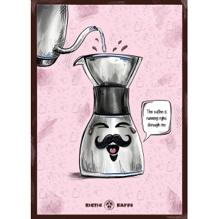 Coffee poster Rigtig Kaffe POUR OVER 21x30cm