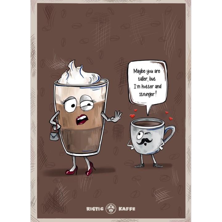 Coffee poster Rigtig Kaffe 4 Posters 21x30cm