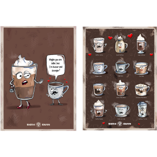 Coffee poster Rigtig Kaffe 2 Brown Posters 21x30cm