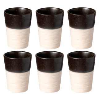 Costa Nova Notos Mug 13 cl 6 pcs Black/Cream