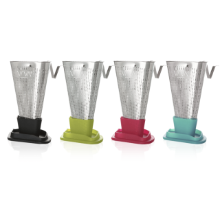 Tea filter holder with lid, lime