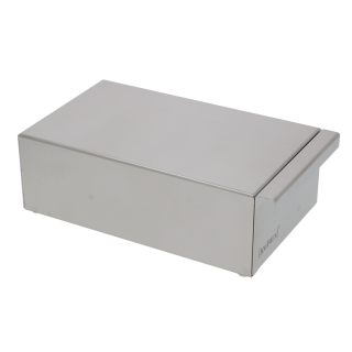 Knockbox with drawer, stainless steel, 22 x 13.5 cm
