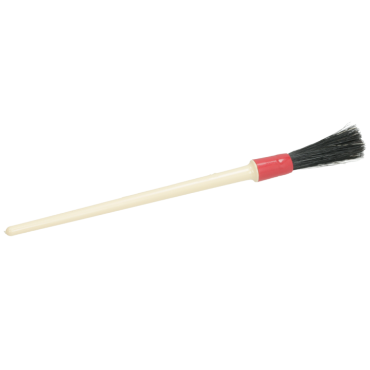 Wooden cleaning brush for filter basket