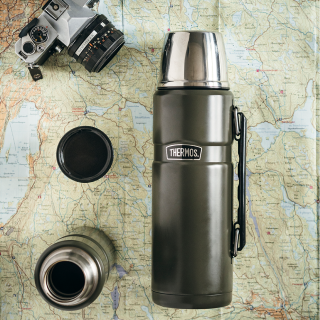 Thermos Stainless King Thermos Bottle 1.2 L Army