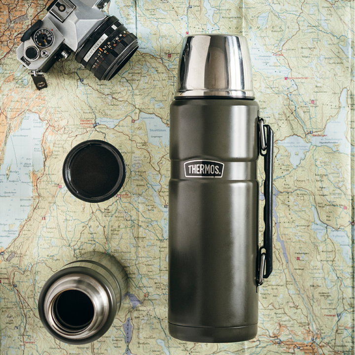 Thermos Stainless King Thermos Bottle 1.2 L Army