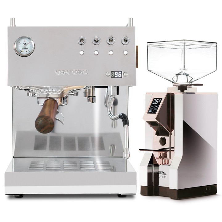 Ascaso Steel Duo PID Polished Steel Espresso Machine Incl. Eureka Mignon Turbo Grinder