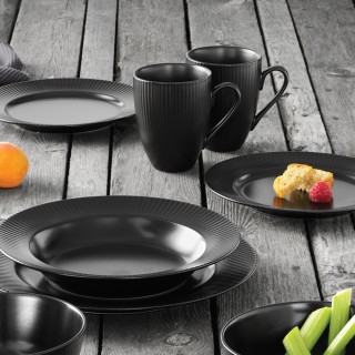 Aida Groovy mug with handle 30 cl 4 pcs Black